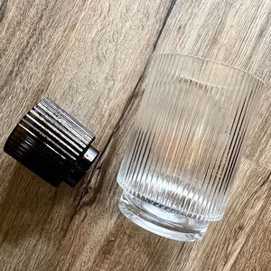 CB2 Crate & Barrel Set of 2 Ezra & Dina Glass Tealight Candle Holders